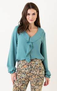 Jurkjes Ruffle Blouse Rumi Mint