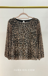 Jurkjes Pofmouwen Leopard Top Lola