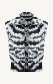 Jurkjes Stripe Gilet Samara Black White