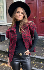 Jurkjes Leopard Gilet Samara Bordeaux