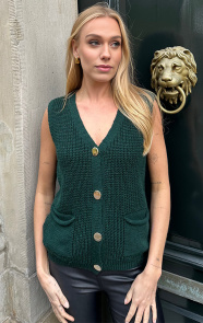 Jurkjes Sleeveless Cardigan Leanne Emerald