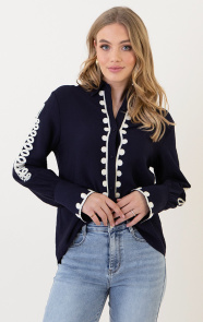 Jurkjes Embroidery Oversized Blouse Danouk Marine