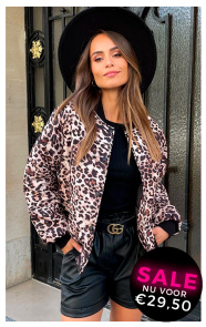 Jurkjes Special Deal Bomber Jasje Jenna Leopard