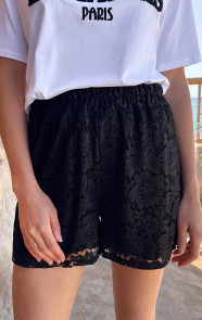 Jurkjes Kanten Short Zwart