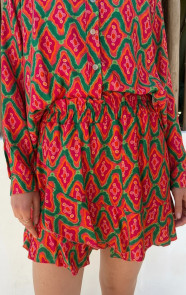 Jurkjes Ruffle Print Skort Groen