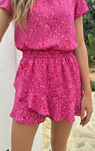 Jurkjes Ruffle Skort Print Roze