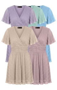 Jurkjes Deal Waistband Dresses Lurex Short Sleeve