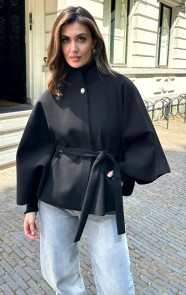 Jurkjes Essential Jacket Met Cape Zwart