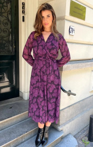 Jurkjes Maxi Dress Leaves Purple