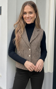 Jurkjes Boucle Gilet Anoek Zigzag Horizontaal