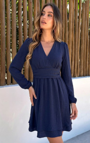 Jurkjes Elegant Bow Dress Navy