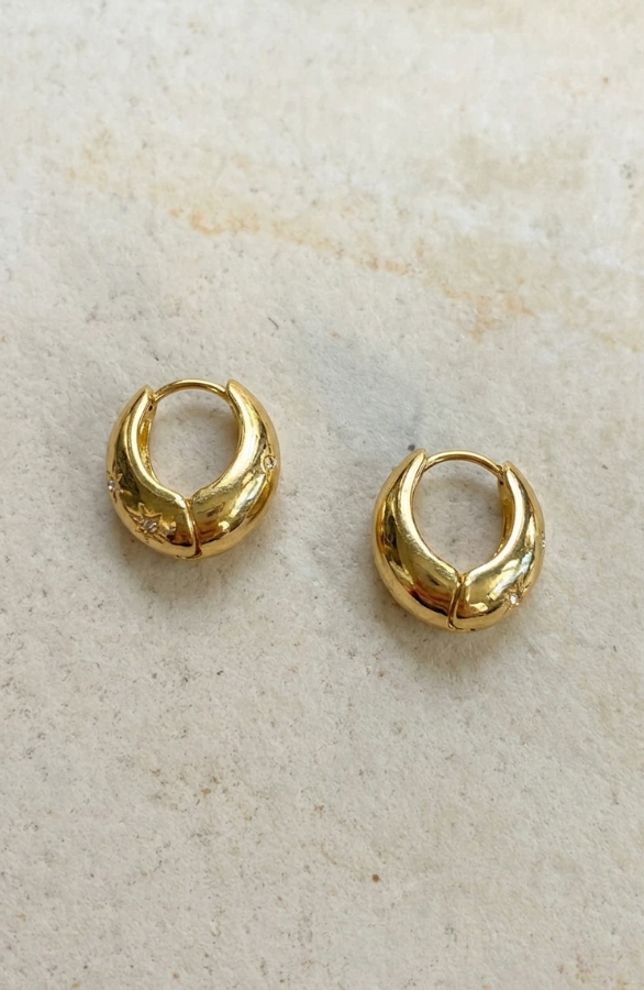 Jurkjes Shiny Star Earrings Gold