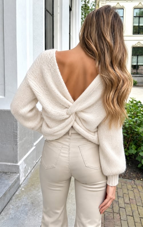 Jurkjes Twist Detail Sweater Off White
