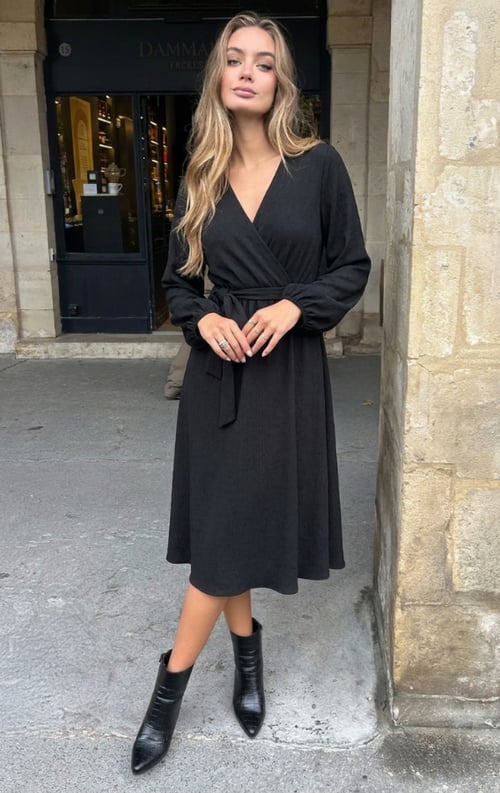 Jurkjes Smocked Maxi Jurk Anika Black